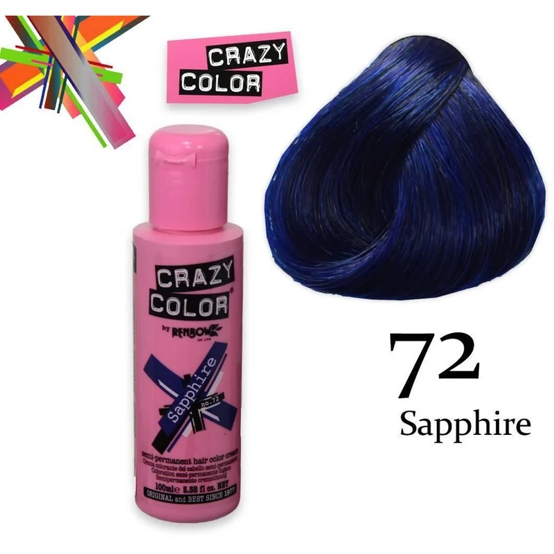 Crazy Color semipermanente Zaffiro 100 ml — Smalto semipermanente