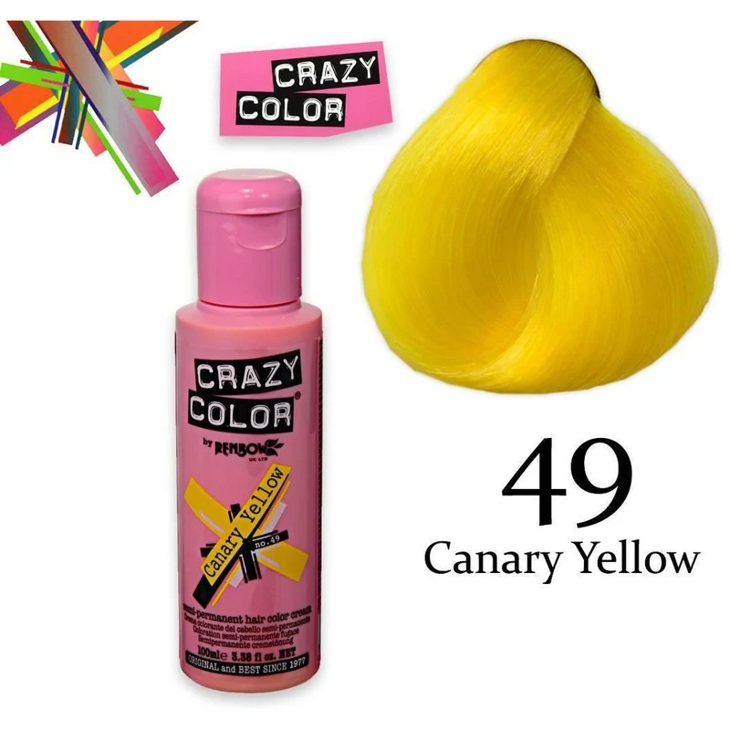 Crazy Color semipermanente Canary Yellow 100 ml — Smalto semipermanente