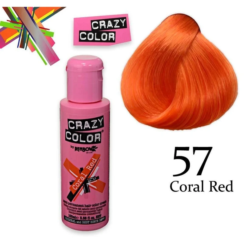 Crazy Color semipermanente Coral Red 100 ml — Smalto semipermanente