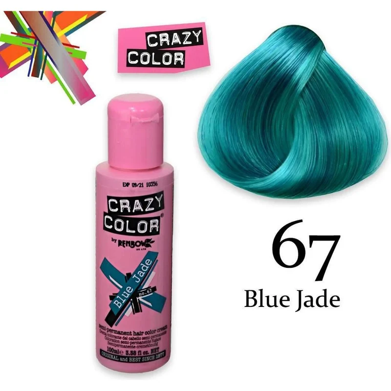 Crazy Color semipermanente Blue Jade 100 ml — Smalto semipermanente