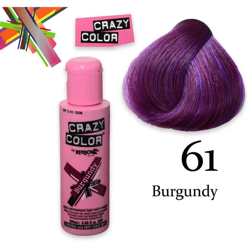 Crazy Color semipermanente Burgundy 100 ml — Smalto semipermanente
