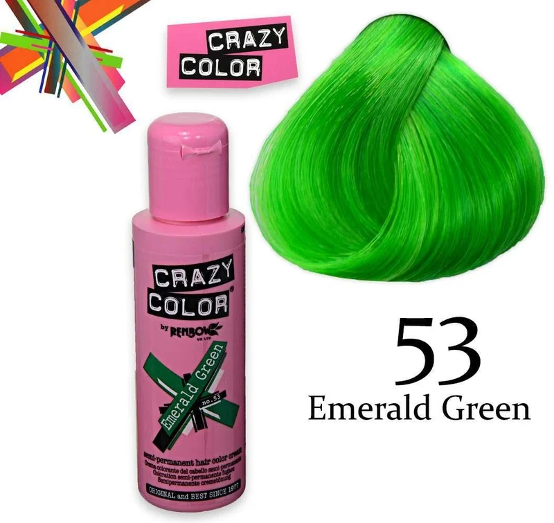 Crazy Color semipermanente Emerald Green 100 ml — Smalto semipermanente