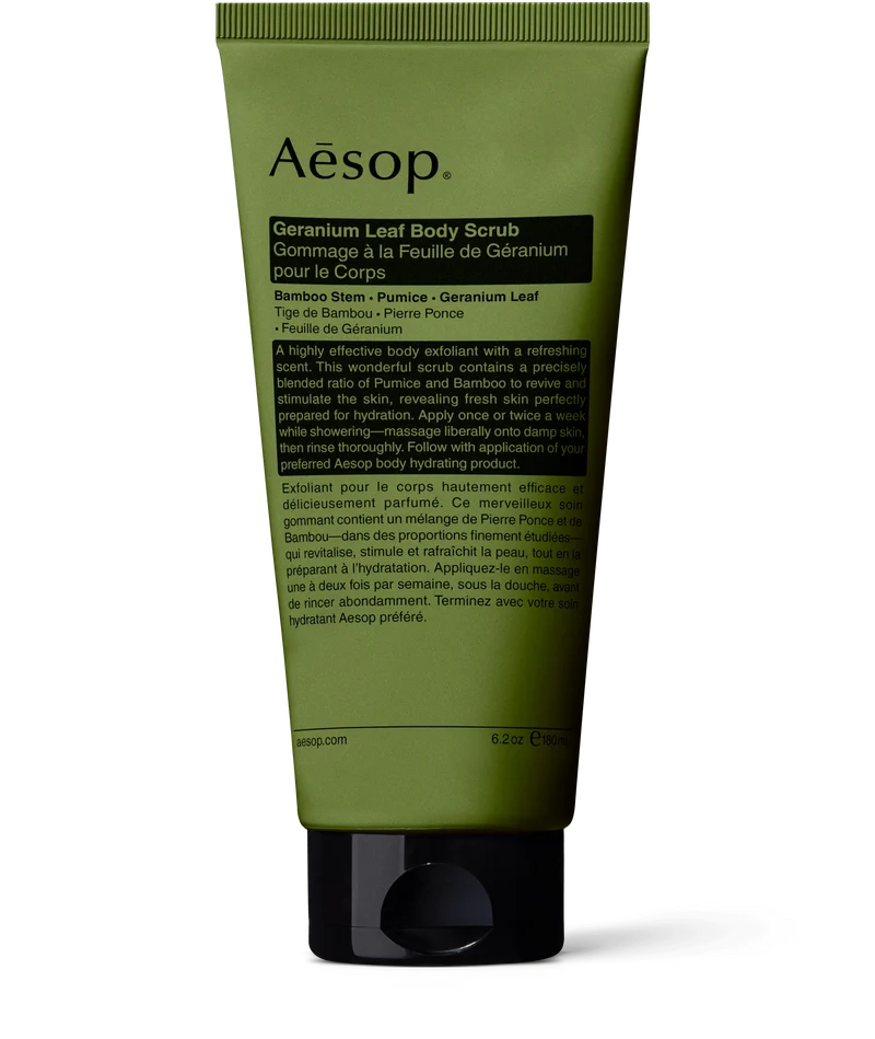 Aesop Geranium Leaf 180 g — Scrub Corpo