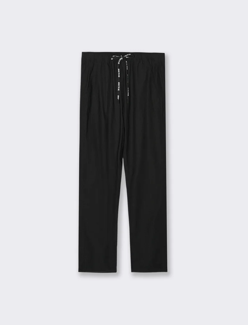 PANTALONE CON RISVOLTO - Nero