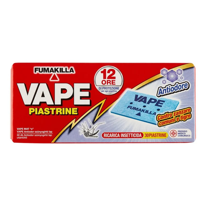 Vape Piastrine Ricarica Insetticida Antiodore 30 Piastrine — Antizanzare