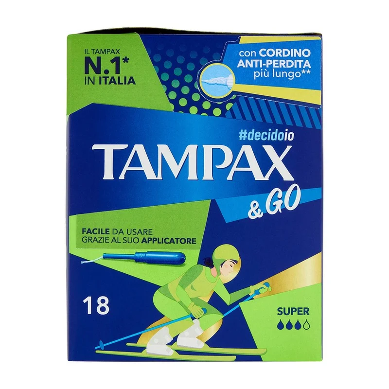 Tampax Tampax & Go Super 18 pezzi — Assorbenti Interni
