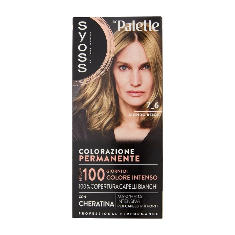 Syoss Permanent Cool Color 7.6 Biondo Beige — Colorante capelli