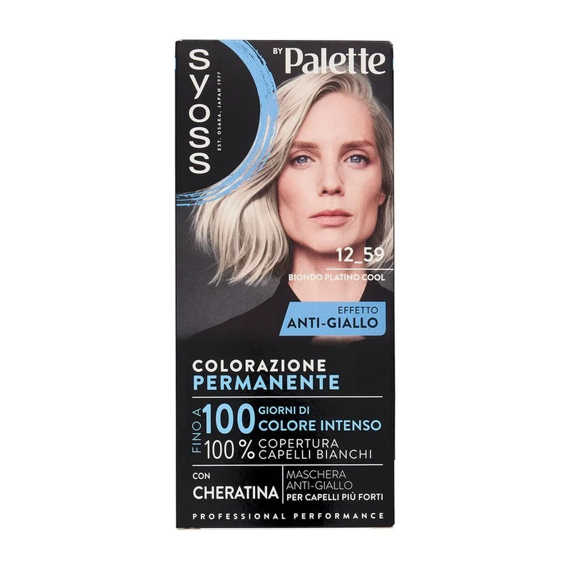 Syoss Permanent Cool Color Biondo Platino Cool 12_59 — Colorante capelli