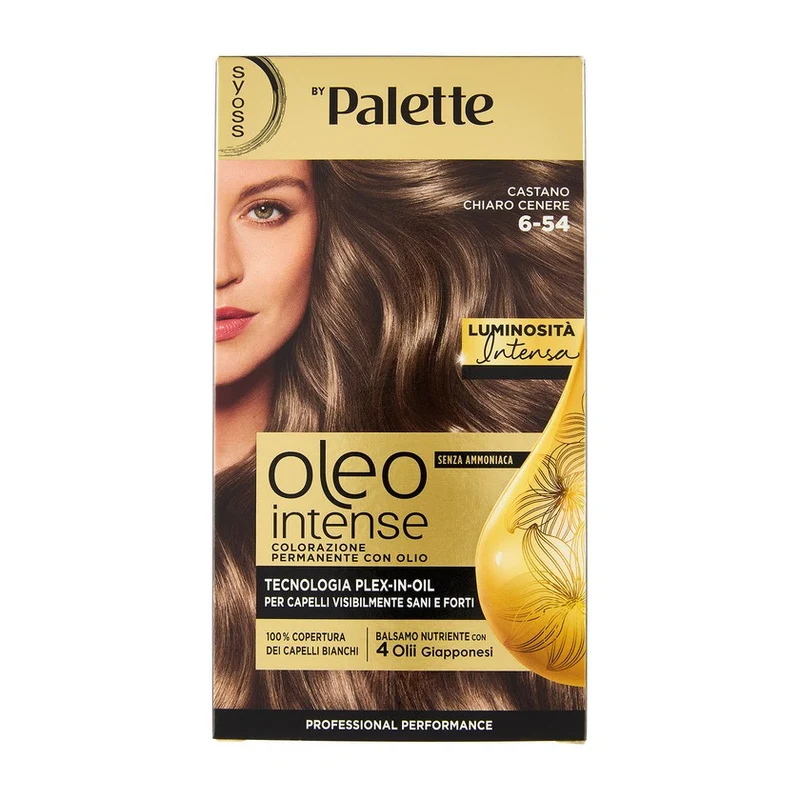 Syoss Oleo Intense Senza Ammoniaca Colorazione Permanente Con Olio Castano Chiaro Cenere 6-54 — Colorazione permanente per capelli