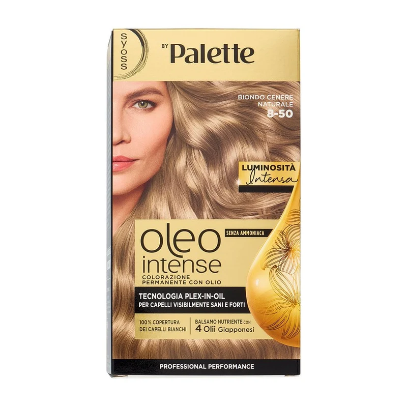 Syoss Oleo Intense Senza Ammoniaca Colorazione Permanente Con Olio Biondo Cenere Naturale 8-50 — Colorazione permanente