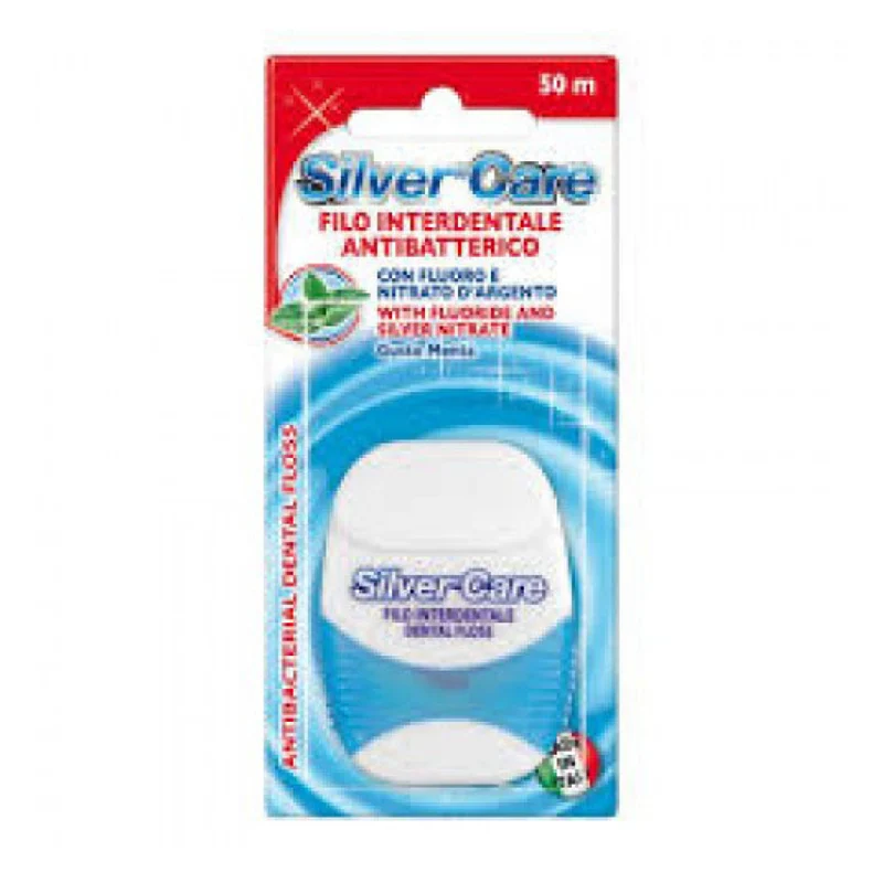 Silver Care Filo Interdentale Antibatterico 2 Pezzi X 50 Mt — Filo interdentale
