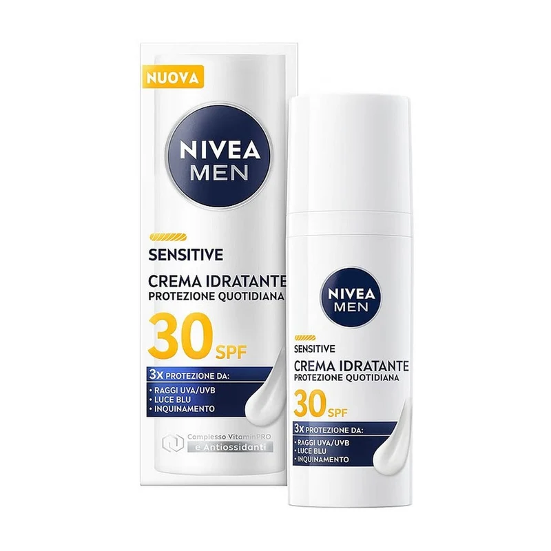 Nivea Sensitive Crema Idratante Uomo Spf30 50 ml — Crema viso con filtro solare