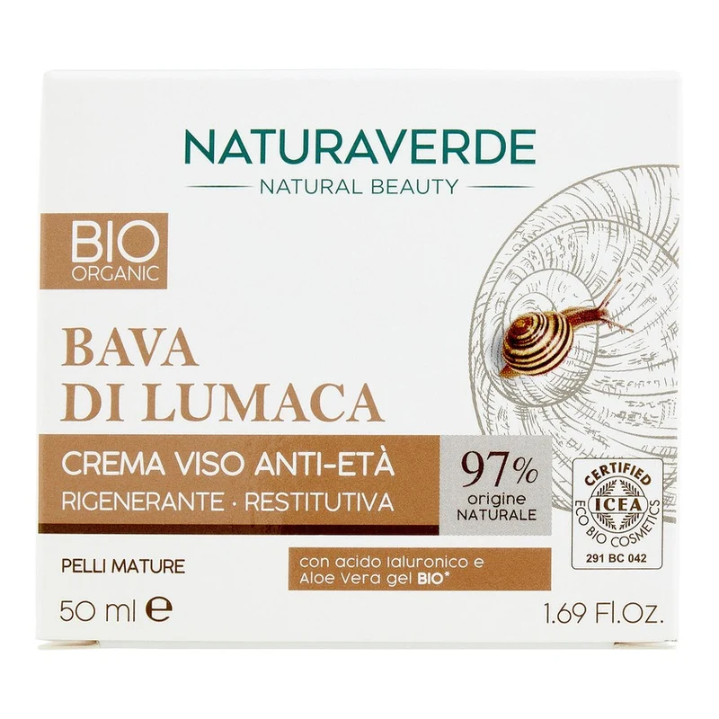 Naturaverde Crema Anti-Eta Restitutiva Bava Di Lumaca Pura 50 ml — Crema viso