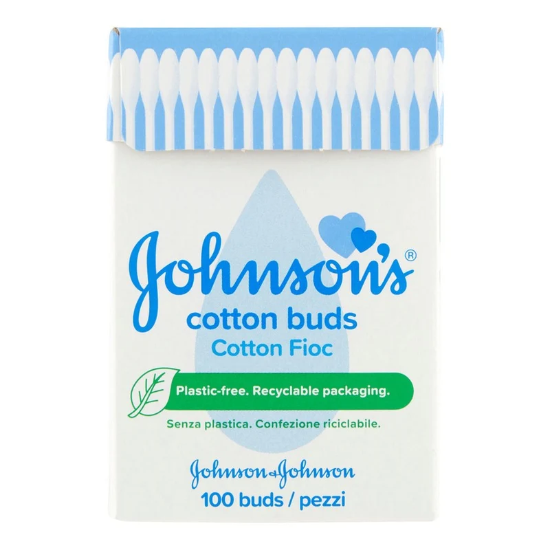 Johnson's Bastoncini Igienici Ovattati Cotton Fioc 100 Pezzi — Bastoncini per igiene