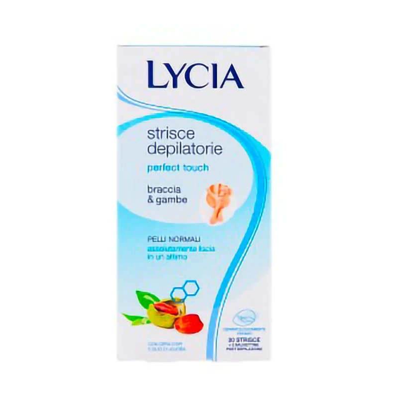 Lycia Perfect Touch Strisce Depilatorie Braccia & Gambe Pelli Normali 20 pezzi — Striscia depilatoria