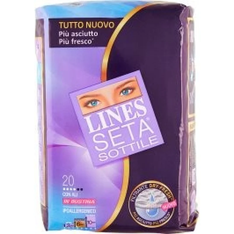 Lines Seta Sottile Con Ali In Bustina 20 pezzi — Assorbente