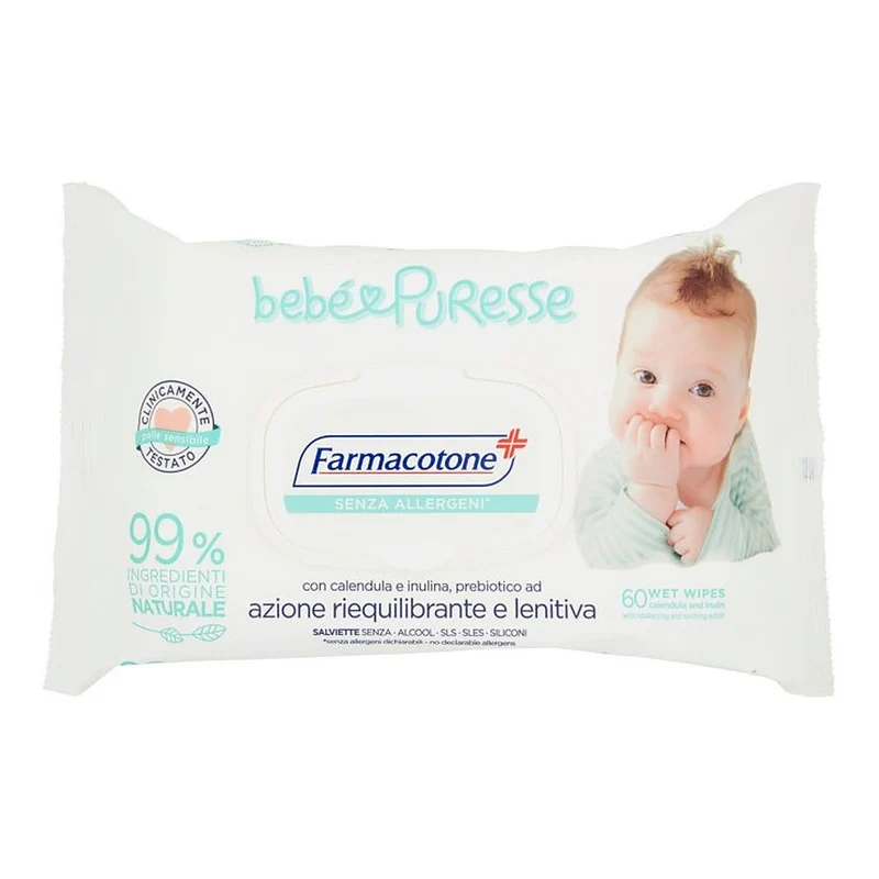Farmacotone Bebe Puresse Salviette 60 pezzi — Salviette per bambini