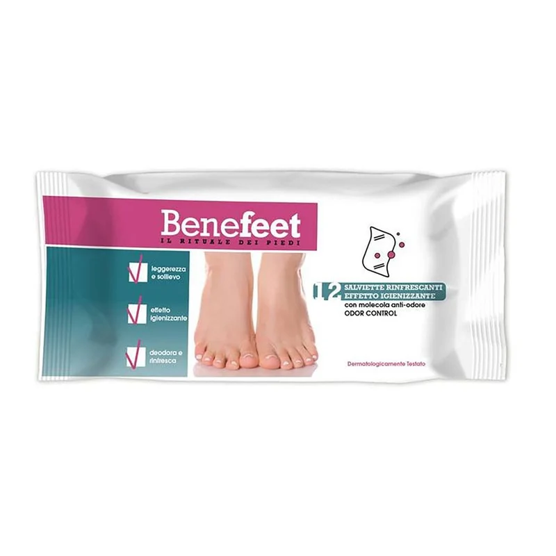 Benefeet Salviette Rinfrescanti Effetto Igienizzante 12 Pezzi — Salviette igieniche