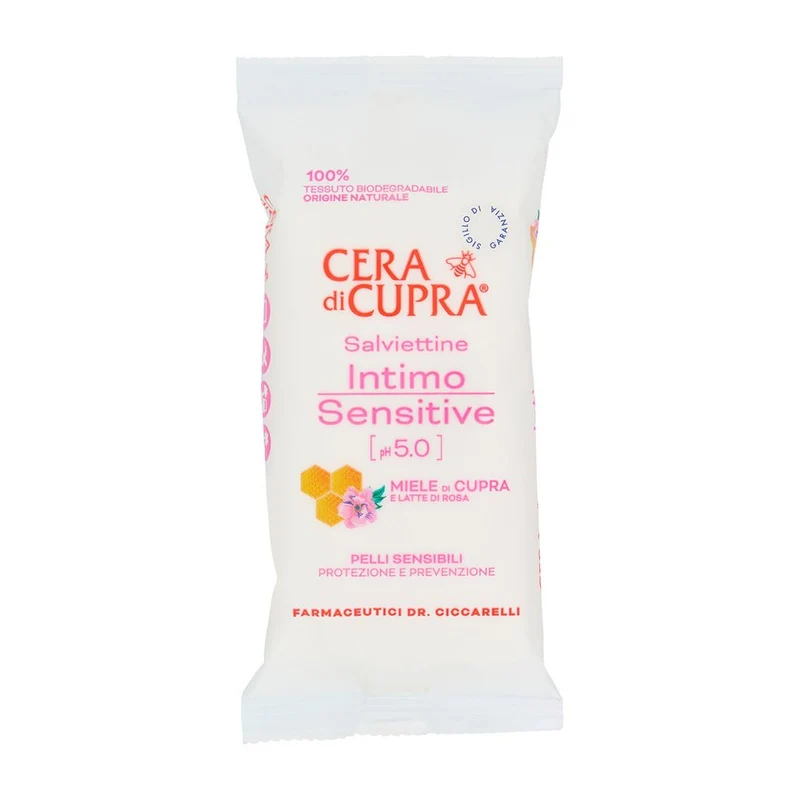 Cera di cupra Salviettine Intimo Sensitive 12 Pezzi — Salviettine detergenti
