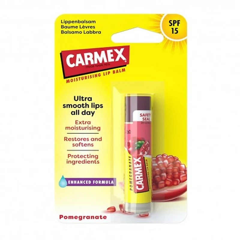 Carmex Balsamo Labbra In Stick Al Melograno Spf15 — Balsamo labbra