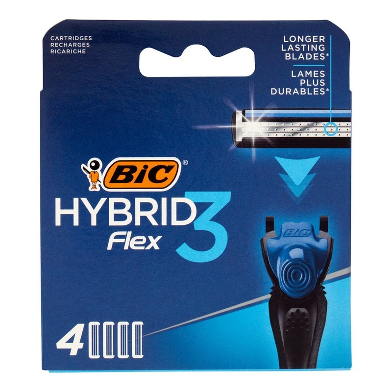 Bic Lame Ricariche Rasoio Hybrid3 Flex 3 Lame 4 Pezzi — Lame rasoio
