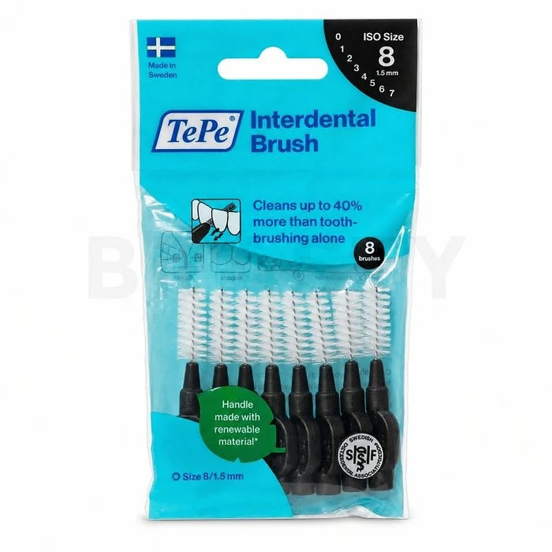 Tepe Spazzolini Interdentali Normal 1,5 mm Nero 8 pezzi — Spazzolini interdentali