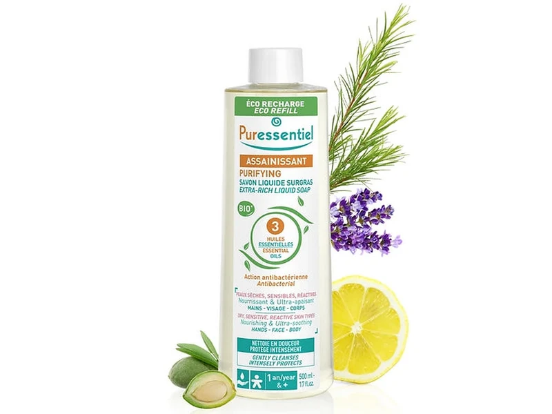 Puressentiel Detergente Sapone Liquido Surgras 3 Oli Essenziali Bio Ricarica 500ml — Sapone liquido