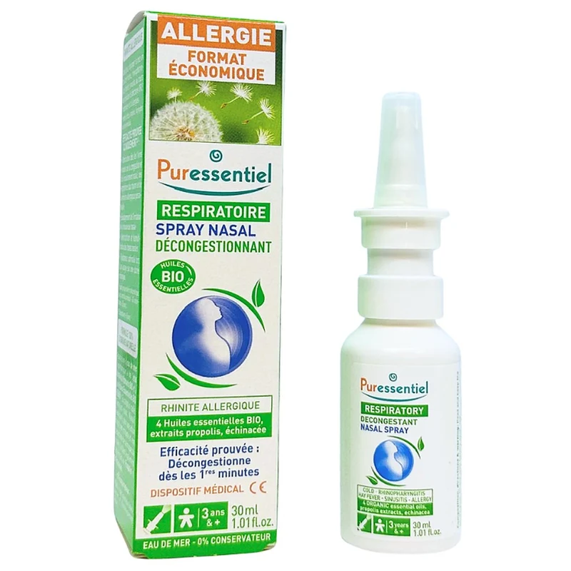 Puressentiel Respiratorio Spray Nasale Decongestionante Allergia Bio 30ml — Spray nasale