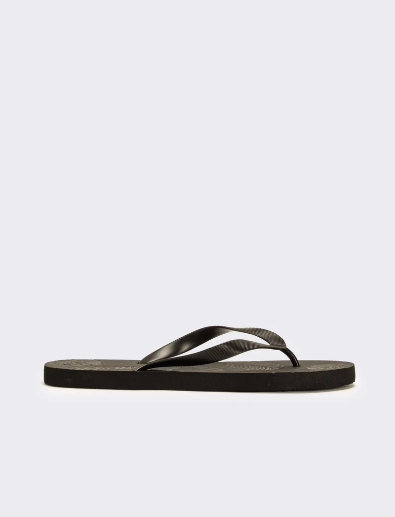 Infradito stampa tropicale in rilievo da uomo - Nero
